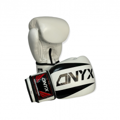 Onyx Nitro 10oz Leather Boxing Gloves White