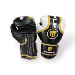 Temple V3 Boxing Gloves Black/ White/Gold
